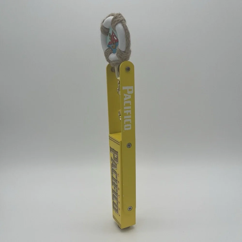 PACIFICO SWINGING BRASS ANCHOR LIFE PRESERVER NAUTICAL beer tap handle. MEXICO